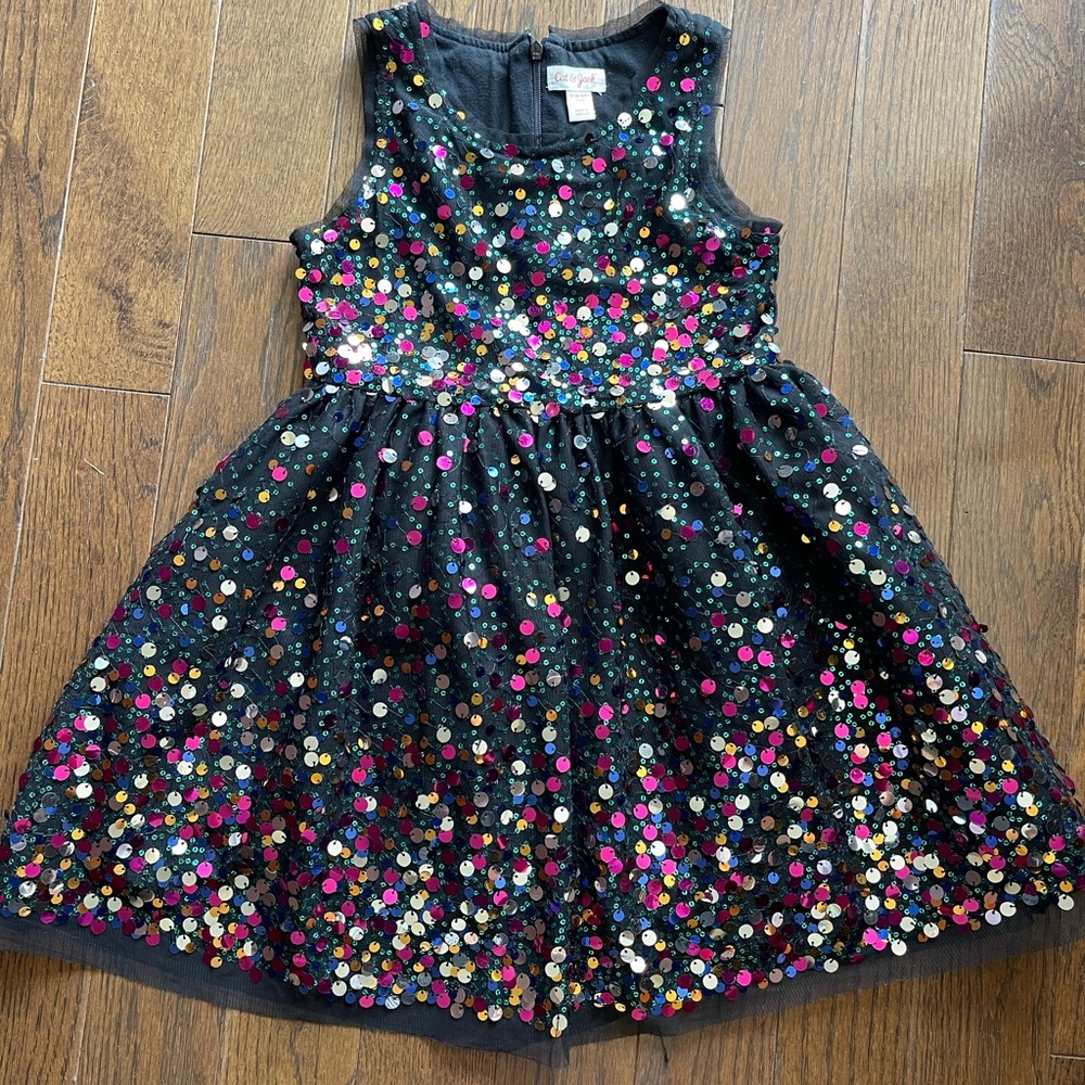 Sparkles!! Perfect black dress by Cat and Jack, size 6.  New without tags!